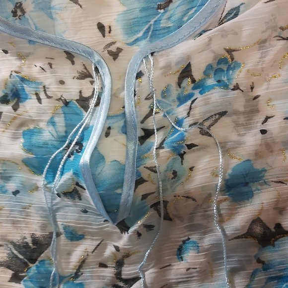 *3/$20* NWOT handmade tunic blue/white floral - Picture 9 of 9